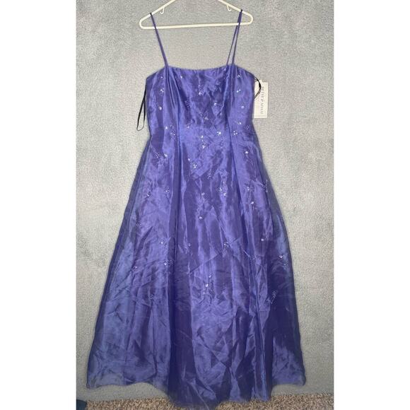 NWT Betsy&Adam Jaslene womens sleeveless purple iridescent fairy beaded dress 12 - Picture 1 of 12